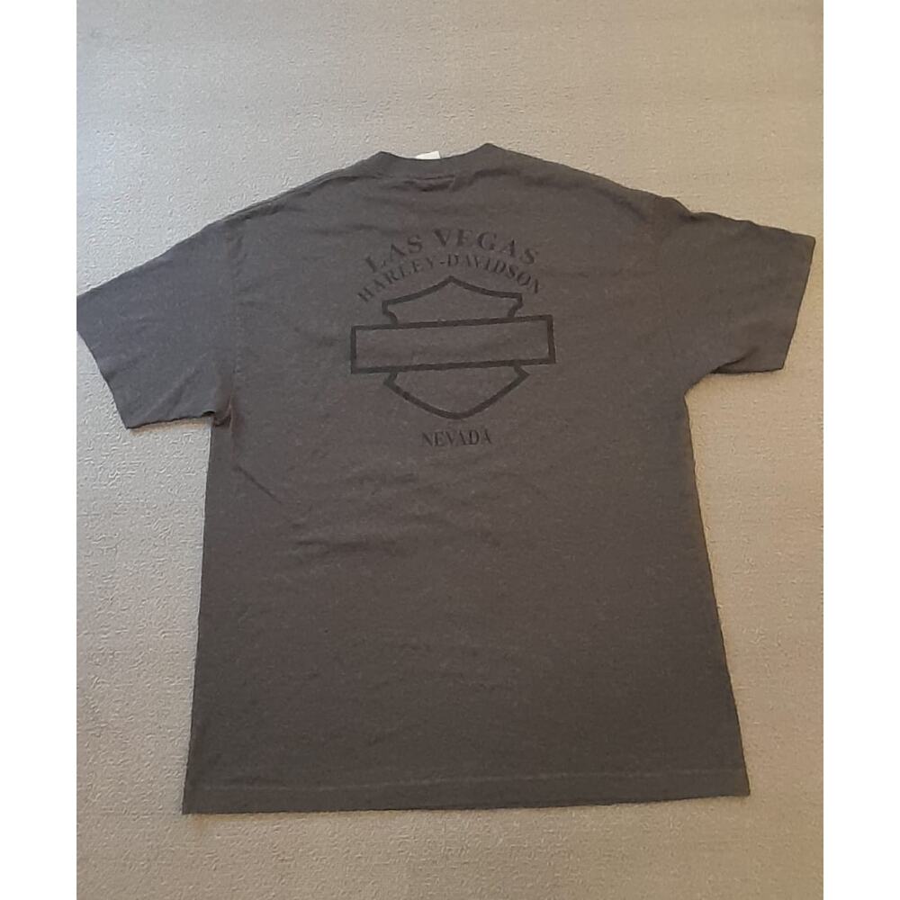 Harley‎ Davidson Mens XL Super Charged Motorcycle Graphic T Shirt Gray - Picture 2 of 12